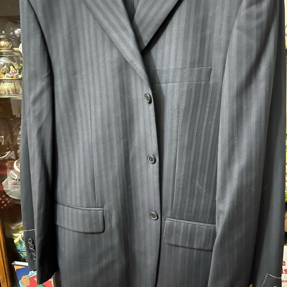 BRAND NEW!!! Franco Sartori Black Wool Suit. SHARP!!!